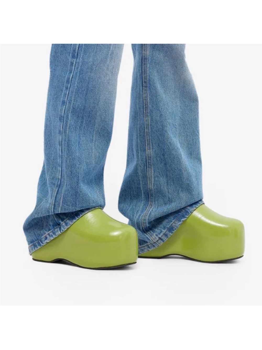 Simon Miller Platform Bubble Clogs in Kiwi Green Size 36 or US Size 6 $609